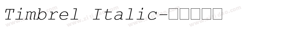 Timbrel Italic字体转换